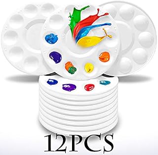 Hulameda Paint Tray Palettes Plastic Pallets for Kid,Adult,Student to Acrylic Oil Watercolor Craft