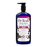 Dr Teal's Body Wash with Pure Epsom Salt, Black Elderberry with Vitamin D & Essential Oils, 24 fl oz