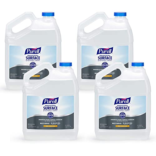 Purell Professional Surface Disinfectant, Citrus Scent, 1 Gallon Surface Disinfectant Pour Bottle Refill - 4342-04, 128.0 fl oz (Pack of 4)