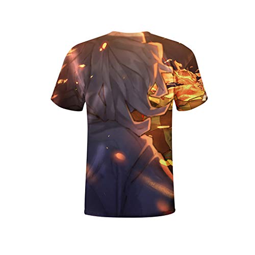 Camiseta unissex Demon Slayer, Kimetsu No Yaiba Camiseta Anime Estampa 3D Manga Curta para Adolescen