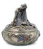 Romantische Schmuckschatulle Deckeldose Jugendstil Dame FrauenskulpturAN10292A4 Palazzo Exklusiv