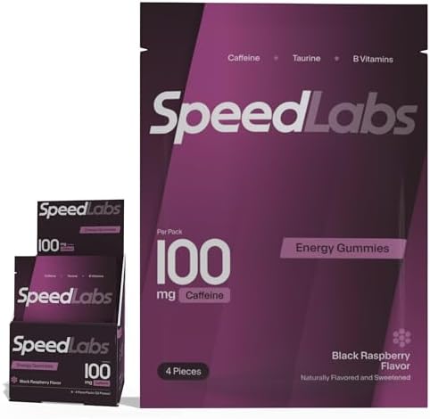Amazon.com: SpeedLabs Black Raspberry Energy Gummies, 25mg Micro ...