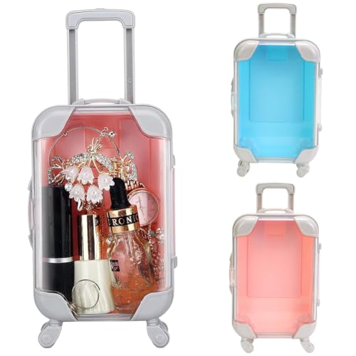 QYJMLH Mini Valise, 2PCS Mini boîte de faveur de fête Valise, petite boîte d'emballage cadeau pour filles fête d'anniversaire, mariage, vacances en famille, bijoux, faux cils de stockage(13*3.5*7.5CM)
