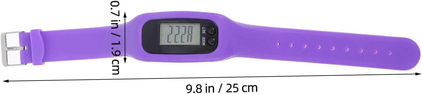 TOYANDONA LED Multi Function Calorie Monitoring Pedometer Wristwatch Purple Tracker for Stylish Convenient Exercise Companion