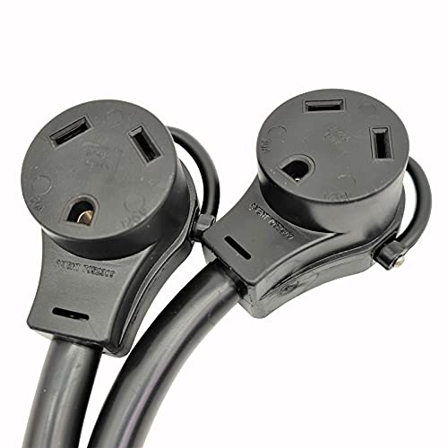 Parkworld 692354 Splitter, Rv 50A To (2)30A V Adapter Cord, 14-50P Male To (2) Tt-30R Female #TOP3