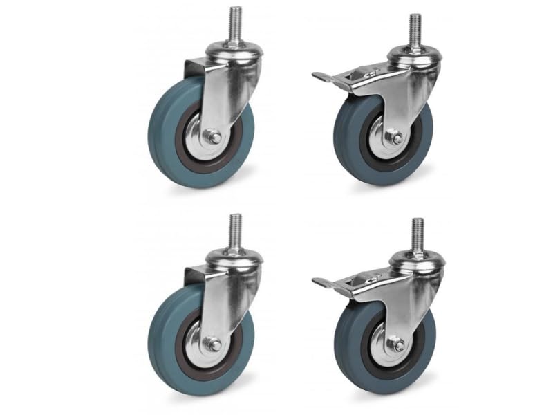 Roulettes pivotantes charges lourdes fi100 à palier lisse pour chariot industriel M12