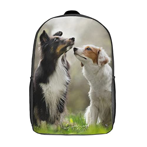 Sac à dos scolaire enfant chien 17 pouces pour voyage et loisirs