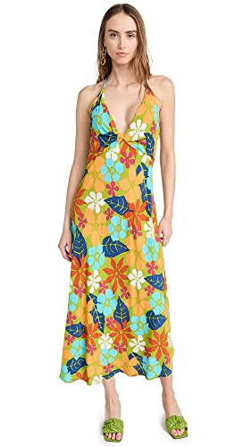 FAITHFULL Women's Artemisia Midi Dress, Costa Rei Floral Print, S