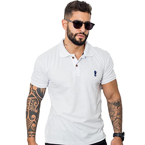 Camisa Polo Marine Classic (G, Branca)