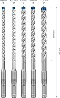 Bosch Professional 5x Expert SDS plus-7X Hammerbohrer Set (für Stahlbeton, Ø 6-10 mm, Zubehör Bohrhammer) – Ansicht 3