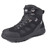  SUADEX Arbeitsschuhe Herren Sicherheitsschuhe Herren Damen S3 Hoch Sicherheitsstiefel mit Stahlkappe, 42 EU schwarz