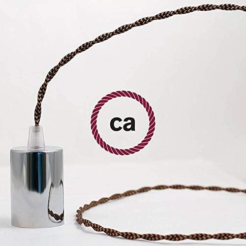 creative cables Black & Copper Rayon Covered Twisted Electric Cable 2x18 AWG - TZ22-164ft, 2 x 18 AWG