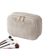 de Aseo de Viaje, Capacidad Grande con Cremallera Deslizante para Almacenamiento – Neceser Suave para cosméticos – para Mujeres, Estudiantes, casa, Oficina, Viajes, Sombras y Pinceles, C