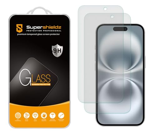 Supershieldz (X[p[V[h) A`OA (}bg) KXXN[veN^[ iPhone 16 Plus/iPhone 15 Plus (6.7C`)p wh~ h~ CAh~ 2pbN