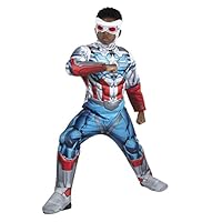 Jazwares MARVEL Boys Avengers Captain America Falcon Costume, Kids Superhero Halloween Costume, Child - Officially Licensed Medium