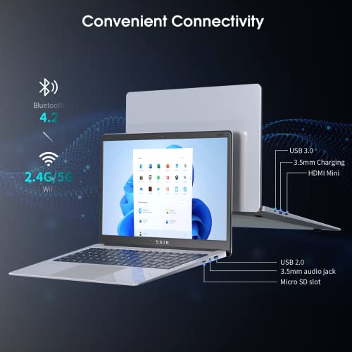 Sgin Laptop 15.6 Inch, 4Gb Ddr4 128Gb Ssd Windows 11 Laptops With Intel Celeron N4020C(Up To 2.8 Ghz), Intel Uhd Graphics 600, Mini Hdmi, Wifi, Webcam, Usb3.0, Bluetooth 4.2 #TOP3
