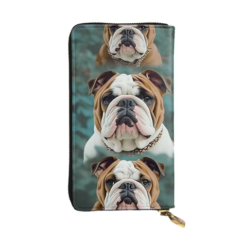 Portefeuille femme motif bouledogue résolvant le manque de place et de cartes