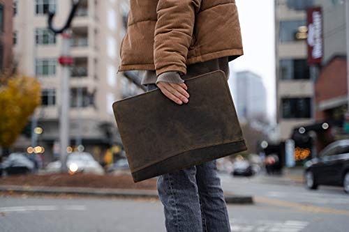 Leather Business Portfolio with Luxury Pen Business Personal Organiser Folder Full Grain Leather padfolio by KomalC (Buffalo Distressed Tan) - Thumbnail 4