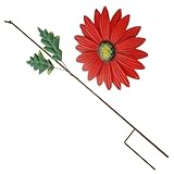 UPKOCH Wetterfester Metall Gartenstecker Blume Bunte Gartendeko für Außenbereich Rasen und Einfahrt Dekorative Blumenstecker