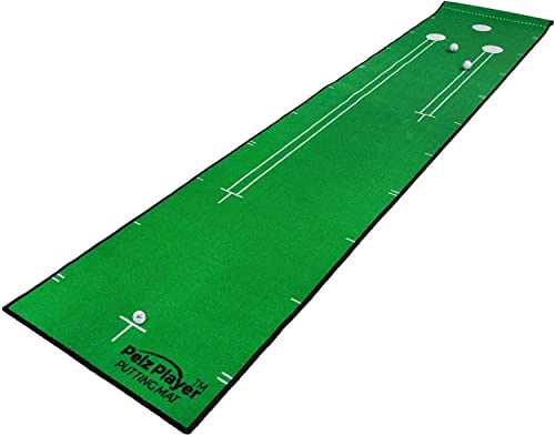 Pelz Player Golf Putting Mat | Includes Tour Proven Training Drills & Tips | Realistic Putting Surface by Dave Pelz Improves Your Putting Game | Measures 26' x 126'