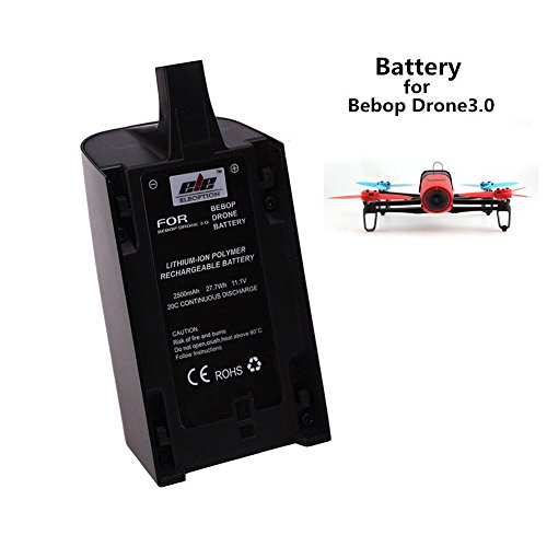 Eleoption® High Capacity 1600Mah Upgrade Battery Rechargeable Battery Pack Replacement Extended Tlight Times For Parrot Bebop Drone3.0 Quadcopter Upgrade (2 Pcs) #TOP2