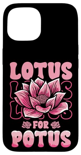Carcasa para iPhone 15 Lotus For Potus Kamala Harris Madam President USA Election