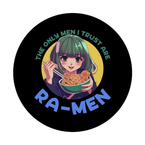 The Only Men I Trust Are Ra-Men – Jeu de mots drôles de nouilles ramen PopSockets PopGrip Interchangeable – vue 3