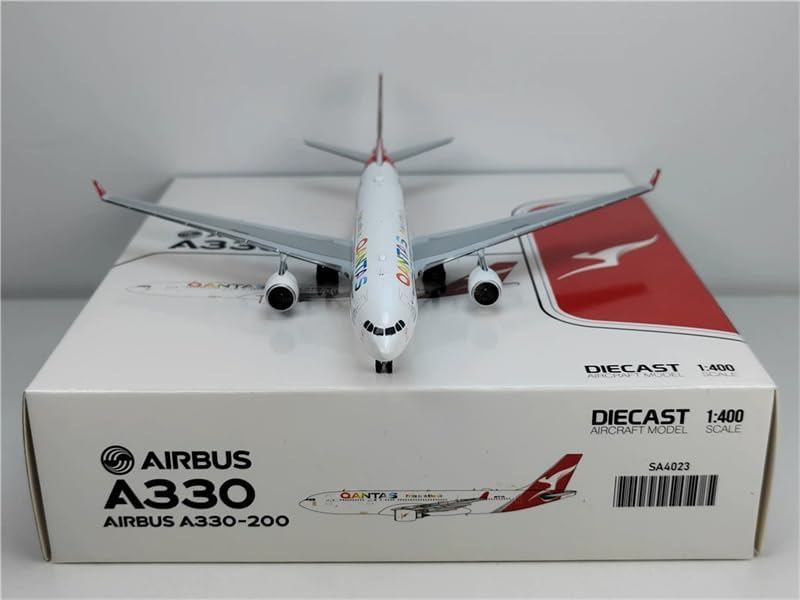 Miniatura 5 de ACE HOBBY JC Wings Qantas para Airbus A330-200 VH-EBL Pride está en el aire 1/400 avión modelo preconstruido