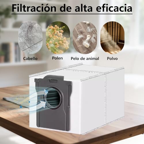 Miniatura 6 de 17 Piezas De Accesorios Para Dreame L10s Ultra Gen 2, L10s Pro Ultra Heat, Para Mova E30 Ultra Aspirador, 1 Cepillo Principal, 4 Toallas, 4 Filtros, 4 Bolsas De Polvo, 4 Cepillos Laterales