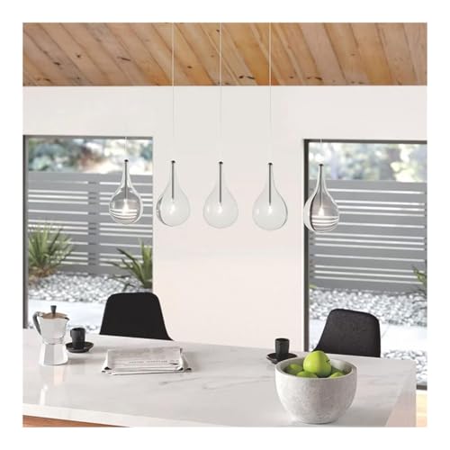 Lámpara colgante de cristal lágrima con cable ajustable para techo de comedor 4