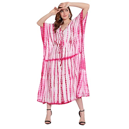 Image of Shopintune Women Tie Dyed Long Kaftan Dress