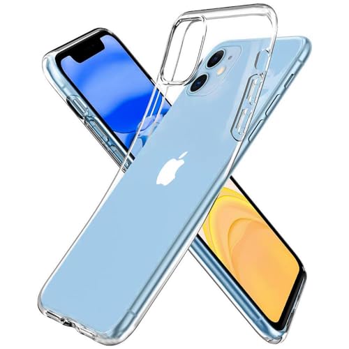 Oprimio Kristallklar Hülle für iPhone 11 [Silikon Hülle] [prozent100 Durchsichtig] [Deutsche Material] [Ultra Dünn] Klar Handyhülle für Apple iPhone 11