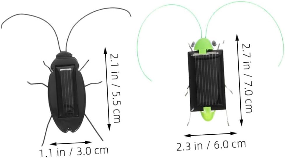 Abaodam 4pcs Solar Powered Insect Realistic Models for Outdoor Indoor Play Educational Solar for Boys