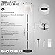 Solare Outdoor-Stehlampe Höhenverstellbar - USB-Schnellladefähig Kabellos, Dimnbar mit RGB & Warmweiß LED für Garten Terrasse Biergarten, 150 cm Schwarz mit Massivem Rundfuß