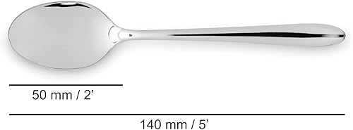 Miniatura 5 de Arcos Juego de cubiertos de 24 piezas. Juego de cubiertos plateados de acero inoxidable premium con 6 cuchillos, 12 cucharas y 6 tenedores. Diseño