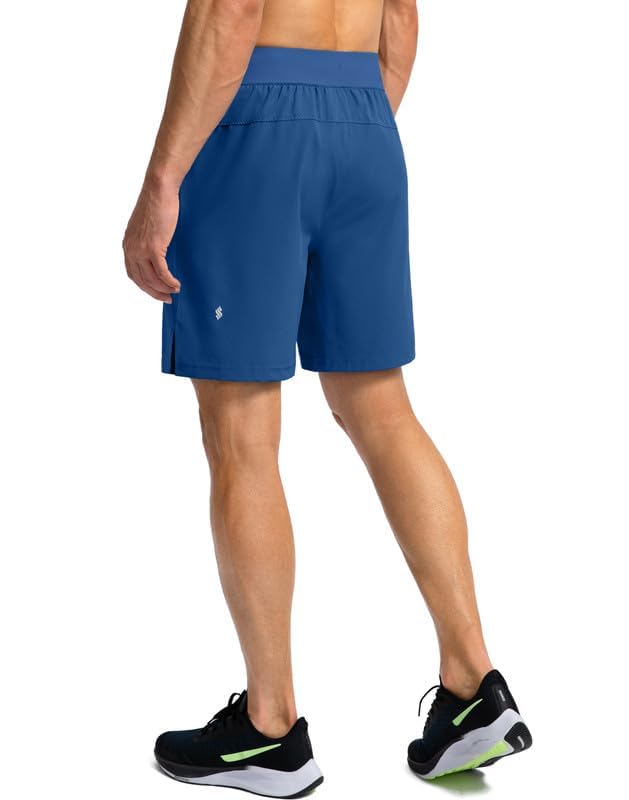 Image of Soothfeel Men's Running Shorts with Zipper Pockets 9 inch / 7 inch / 5 inch Quick Dry Eight Basketball Gym Workout Athletic Shorts