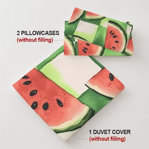 Drap housse pastèque 200x200x25 cm en microfibre imprimée 3D - 8