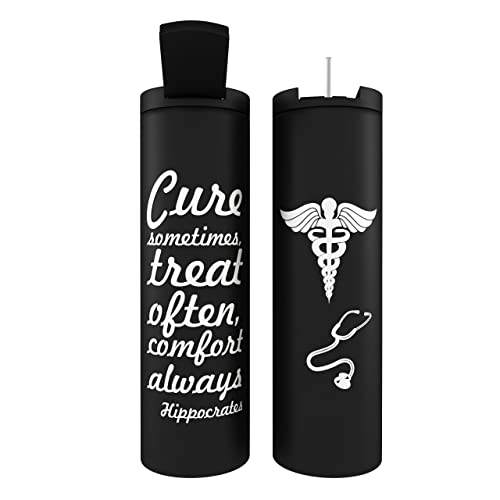 Greennaturetech Vacuum Insulated Tumbler With Straw And Flip Lid Nurse Graduation Gifts For Doctors Medical Assistants Mug Cup 15Oz (For Nurses) #TOP2