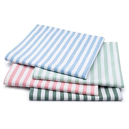 FILU Geschirrhandtücher 4er Pack Mint/Weiß gestreift (Farbe und Design wählbar) 45 x 70 cm - hochwertige Küchenhandtücher/Geschirrtücher aus 100% Baumwolle – Bild 7
