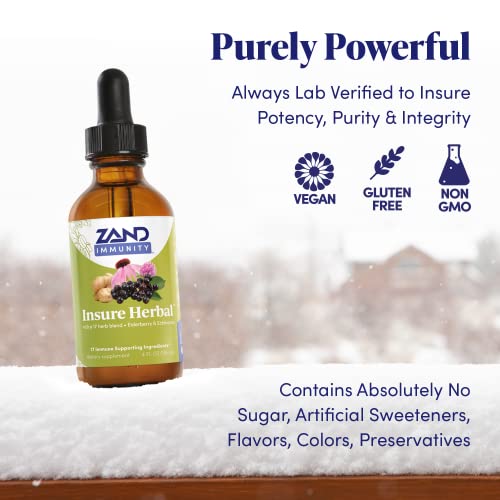 Zand Insure Immune Support, Herbal Liquid Echinacea Supplement, Features Goldenseal, Chamomile, Ginger & Valerian 4 Oz (4 Ounce (Pack Of 1)) #TOP4