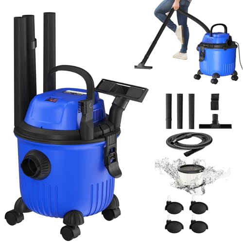 Wet And Dry Vacuum Cleaner, 2000W 3-in-1 15L Container Multipurpose Vacuum with Blower Cleaning, 1.5m Flexible hose and Accessories, Powerful Tub Vacuum Cleaners Electric Carpet & Floor Hoovers