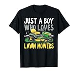 Just a Boy Who Loves Lawn Mowers Lawn Mowing Lover for Kids T-Shirt