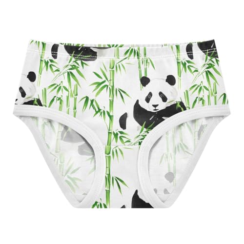 Joisal Cute Pandas Bamboo Leaf Toddlers Underwear Floral 2t Cotton Panties for Girl Animals Briefs Girls Undies