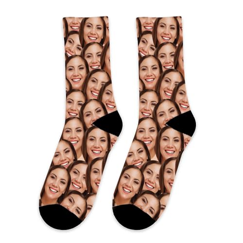 calcetines personalizados boda 18 Transparent Gift Calcetines de Caras con Foto Personalizados. Calcetines Divertidos con Caras Personalizadas. Regalos Personalizados. Regalo Original para Hombre y Mujer Unisex.