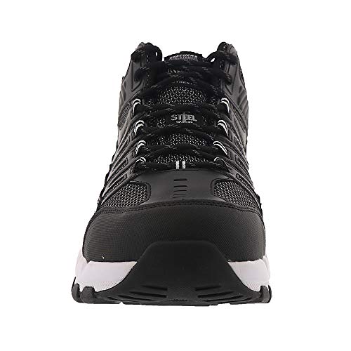 Skechers Skechers mens Queznell Industrial Boot, Black/White, 13 US