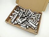 metallgo Edelstahl & Aluminium Hülsen | Set Sortiment 'Großes Durcheinander' - Inhalt: ca. 300 g Hülsen