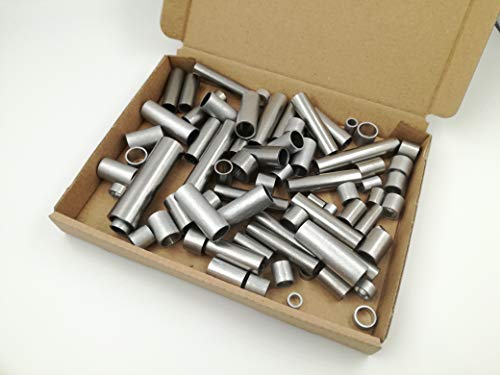 metallgo Edelstahl & Aluminium Hülsen | Set Sortiment 'Großes Durcheinander' - Inhalt: ca. 300 g Hülsen Cover