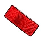 Bojueshaw Motorcycle Safety Reflectors,Red Rectangular Screw-Mount Reflectors for Safety Caution Warning,Bike Bicycles Night Riding