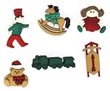 Dress It Up Christmas Toys Buttons, Multicolor