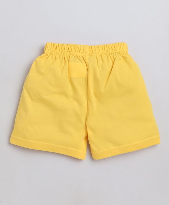 Image of BUMZEE Navy & Yellow Boys Half Sleeves T-Shirt & Short Set